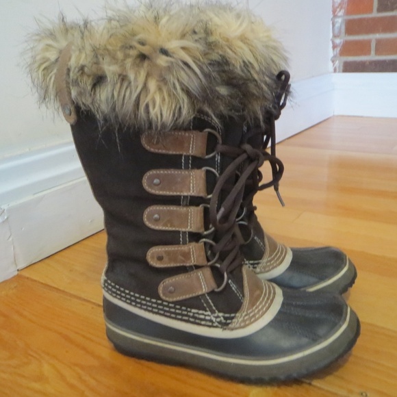 Womens Size 5 Sorel Joan of Arctic Leather Boots - Picture 1 of 8